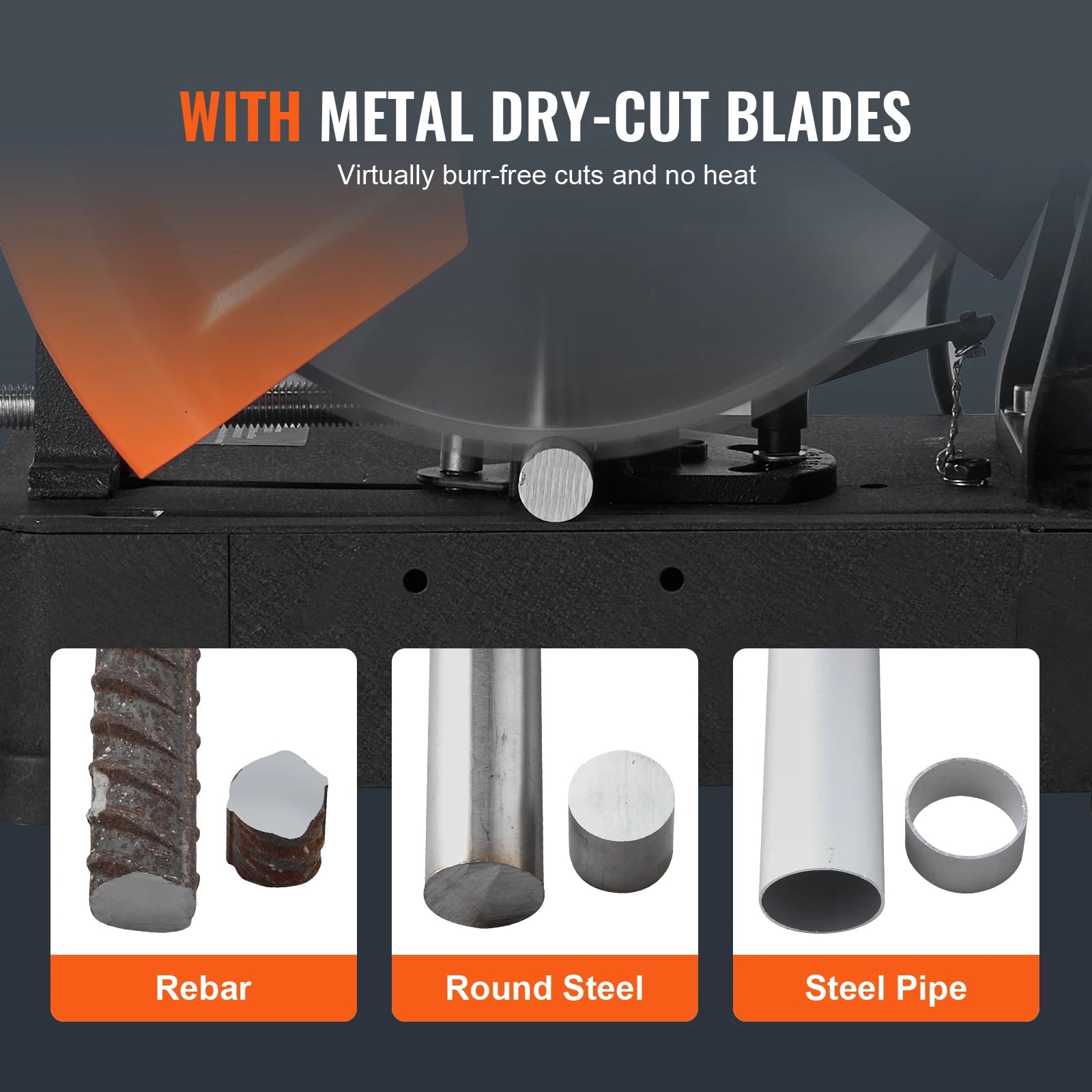 14-Inch 2800W Dry Cut Chop Saw 1200RPM 0-45 Adjustable