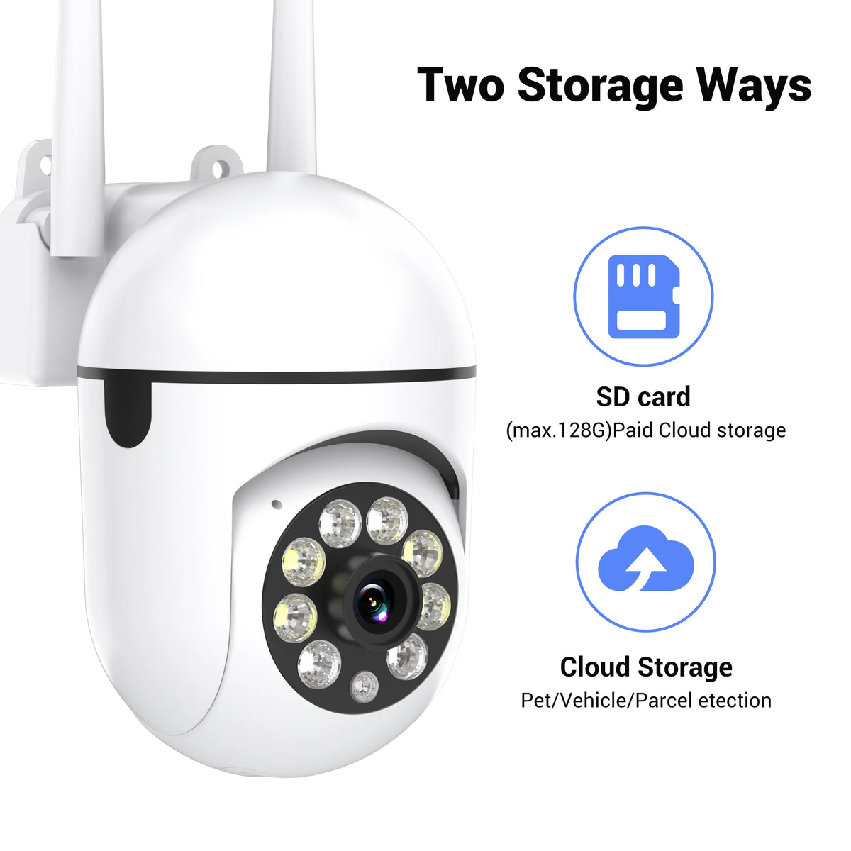 Wireless 1080P HD Indoor/Outdoor Security Camera with Color Night Vision and 2-Way Audio