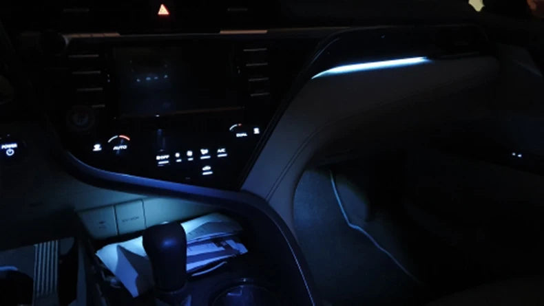 PMFC Ambient Light LED Center Console Or Storage BoxCar Interior Decorative Light Atmosphere Lamp For Toyota Camry 2018-2022
