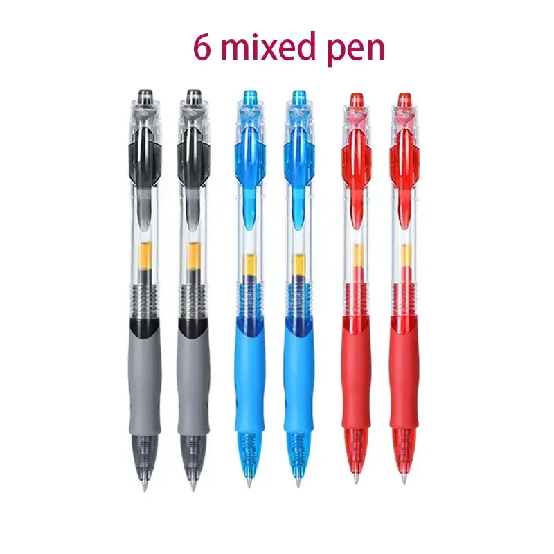 13/30pcs Retractable Gel Pens Set Black/Red/Blue Ink Ballpoint for Writing Refills Office Accessories School Supplies Stationery 