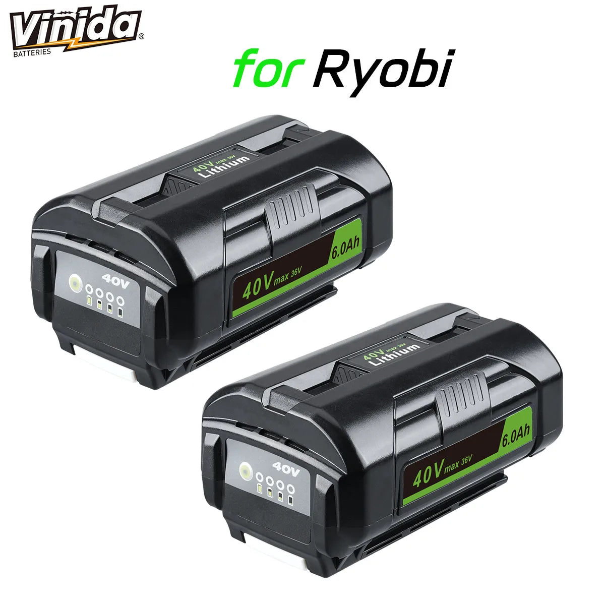 36V/40V 6.0Ah Lithium-Ion Battery Replacement with LED Indicator