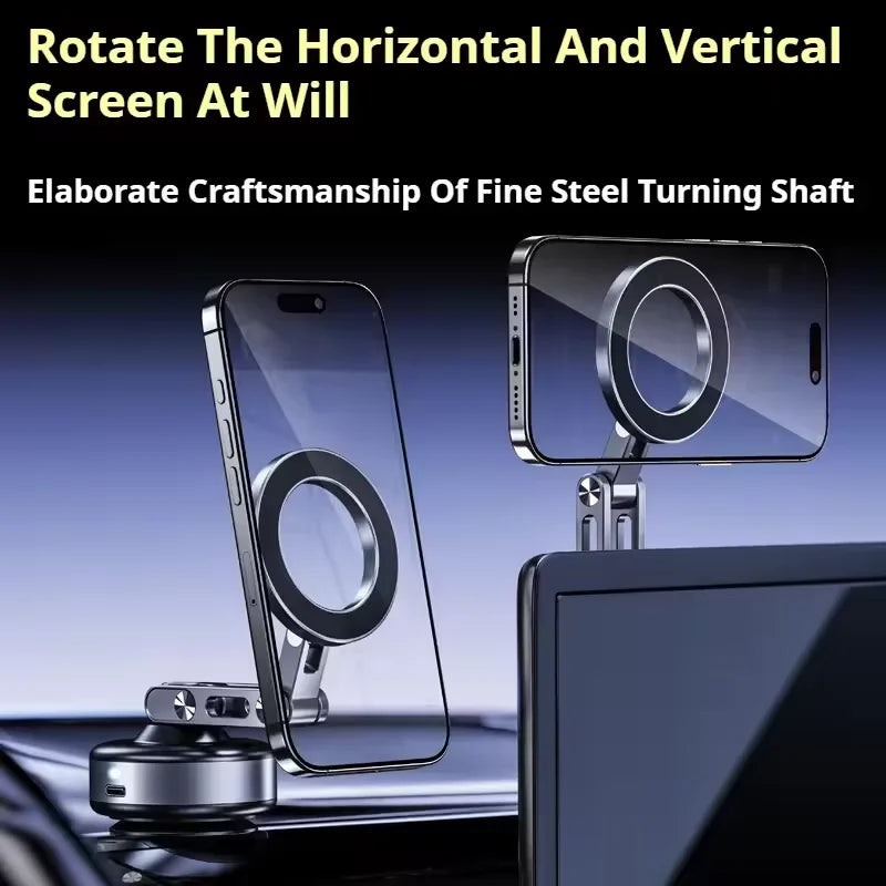 New X93 Magnetic Car Phone Holder 360 degree Rotation Vacuum Adsorption Strong Suction Holder for Mobile Phone Car Bracket 