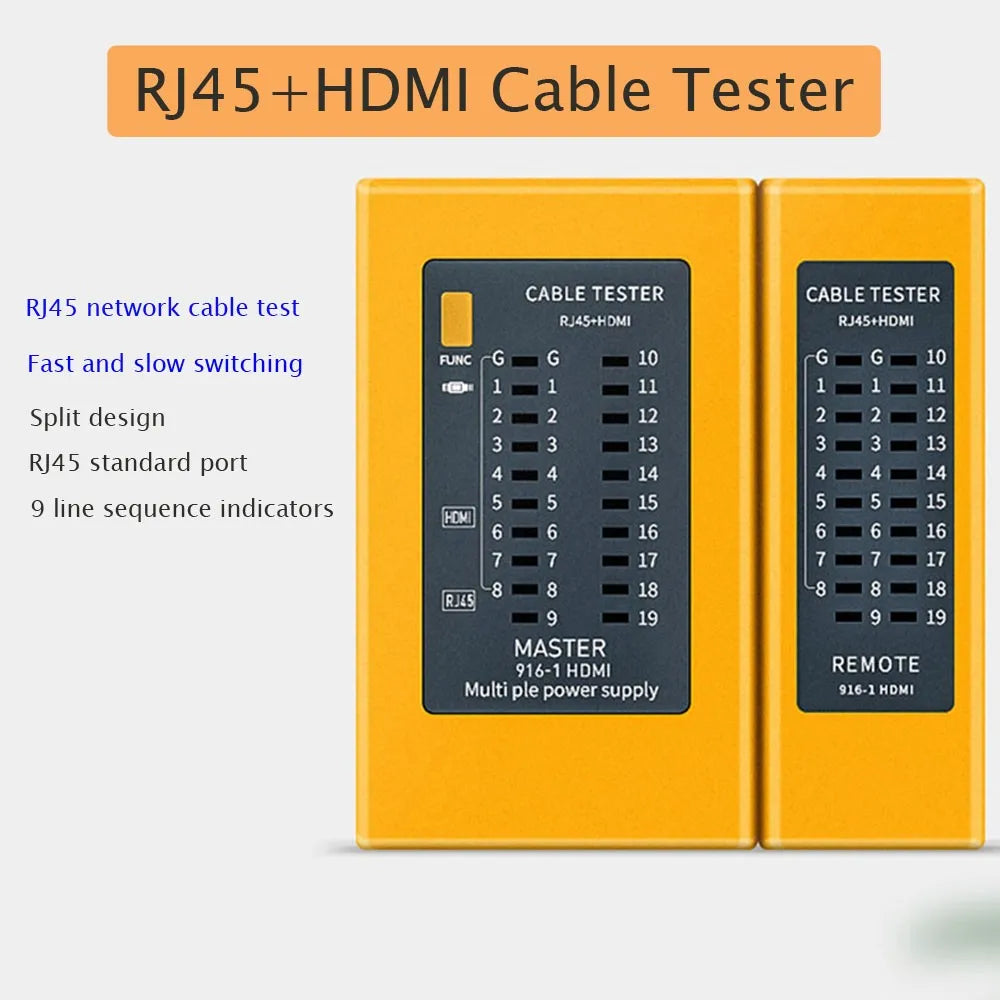 HDMI and RJ45 Cable Tester with Split Design