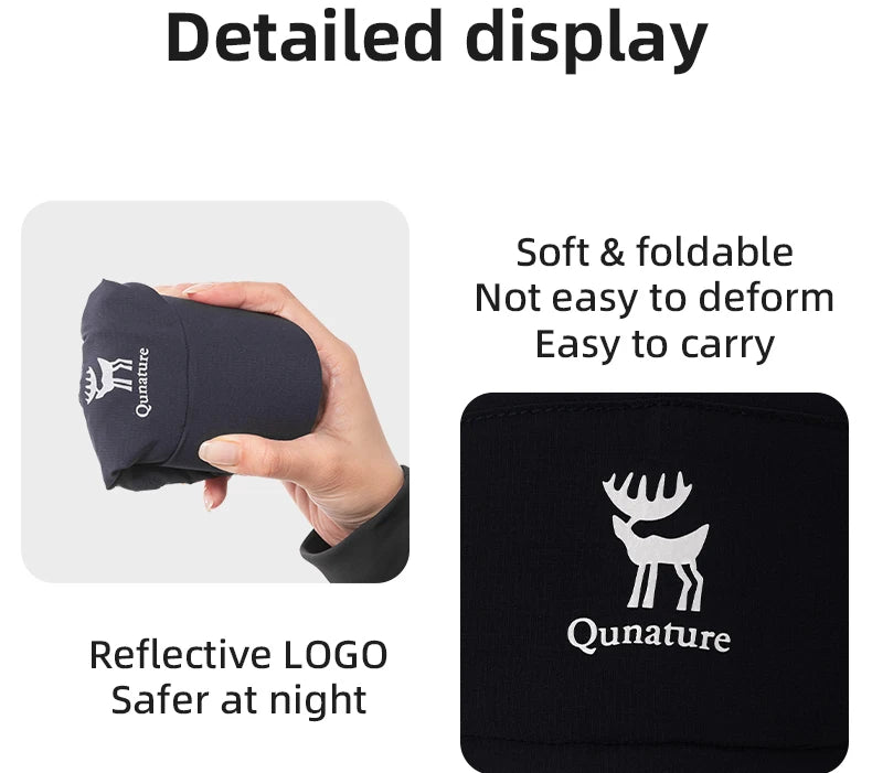 Qunature Varm Vintermössa Utomhus Fleece Öronlappar Vindskydd Mössor Förlängt Öronskydd Lättvikts Snö Skidmössa