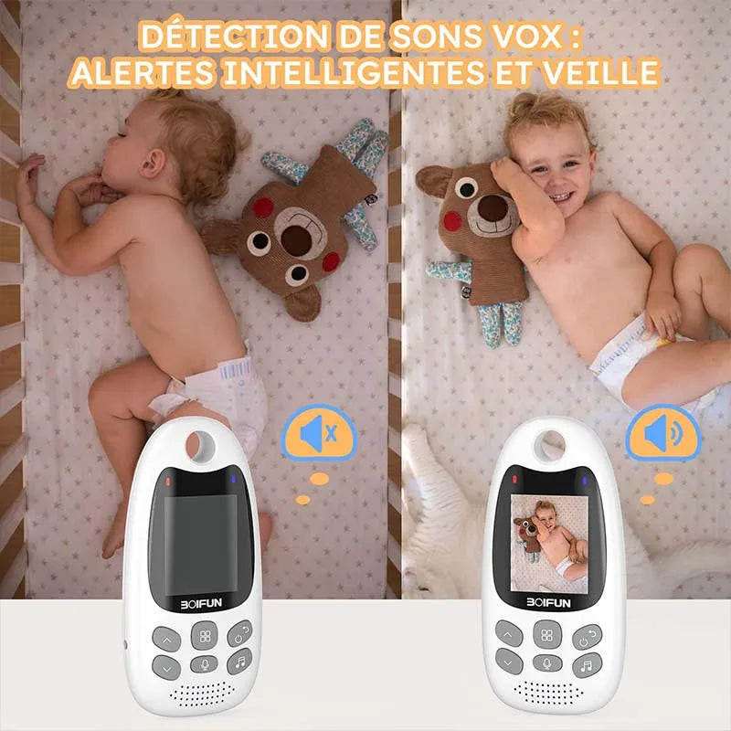 BOIFUN Baby Monitor with Camera, VOX, Night Vision, 2.4 GHz