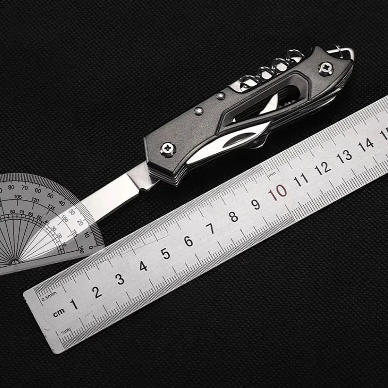 Outdoor Multitool Folding Swiss Knife Camp EDC Knife Portable Scissors Bottle Opener Military Fold Pocket Knife Protect Tool 