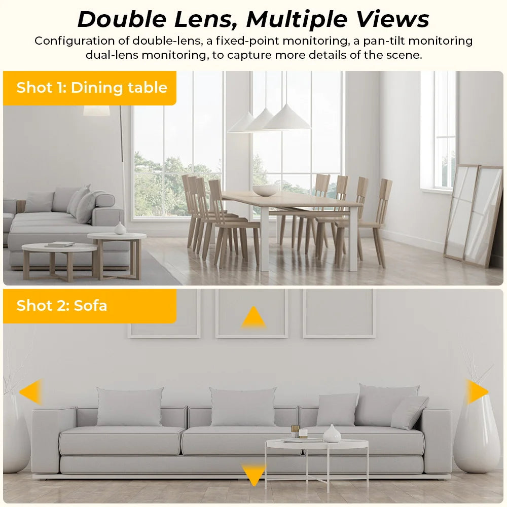 BESDER 4MP WiFi dvojitý displej detská monitorovacia kamera