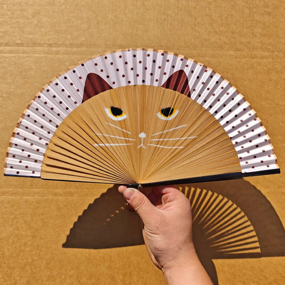 Faltbarer Handfächer aus Holz, 20.5 cm, für Hochzeiten und Gäste