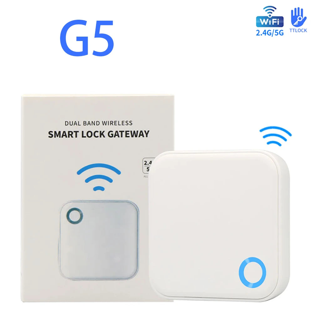 G2 G5 G6 TTlock Gateway Can Connect to 5G WiFi TTLock Or TTHotel APP G5 WiFi Gateway 2.4G&5G WiFi For Remote Control Smart Lock