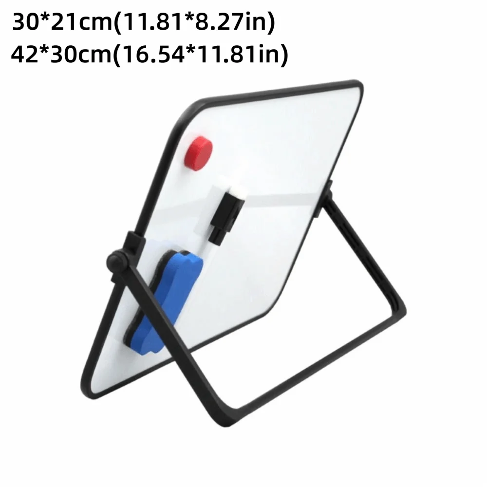 Quadro branco de secretária de dupla face com suporte