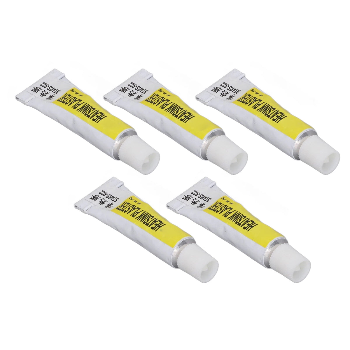 Five 5 g Tubes of Thermal Silicone Adhesive