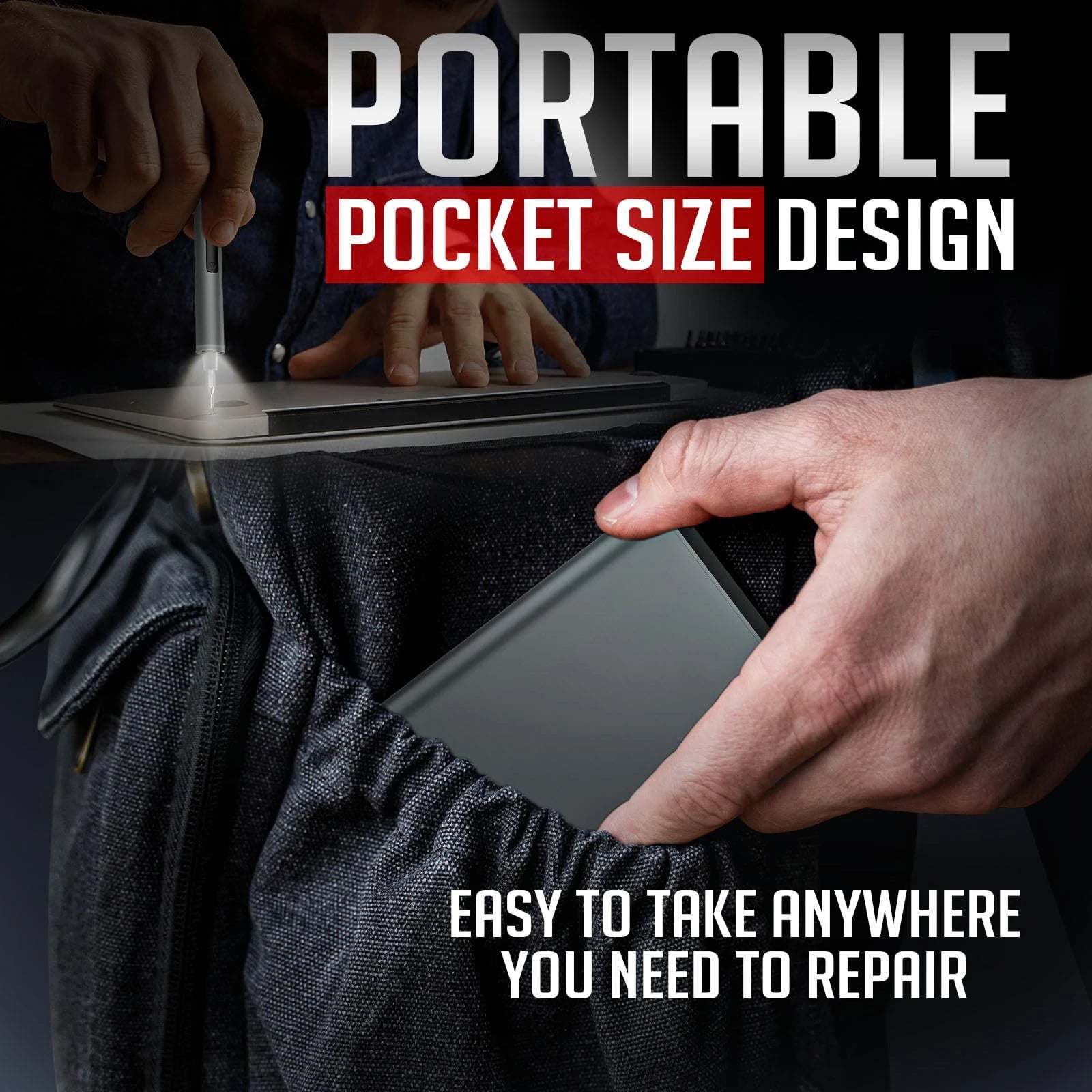 75 in 1 Precision Electric Screwdriver Set Cordless Magnetic Repair Tool Box with LED Light for PC iPhone Camera Watch Glasses 