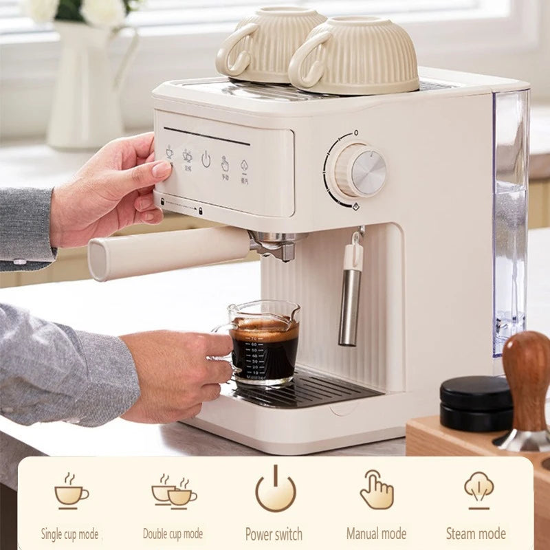 Elektrický italský kávovar 20 barů profesionální espresso kávovar automatický poloautomatický espresso cappuccino horká voda