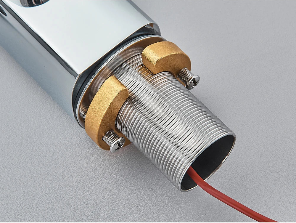 White Smart Sensor Basin Faucet Screen Digital Display Hot Cold Water Mixer Tap Touchless Vanity Sink Faucet For Bathroom 