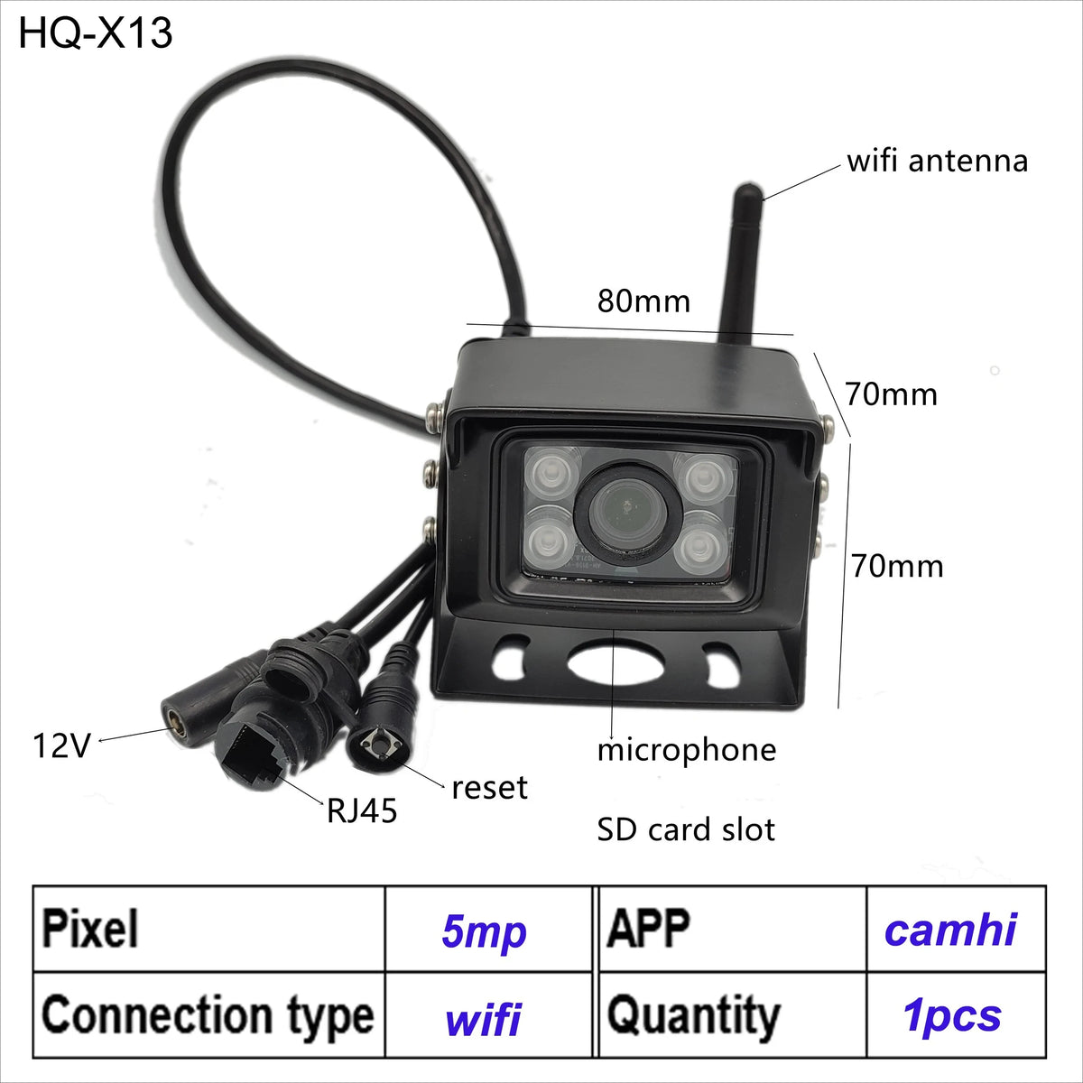 4K 8MP PoE WiFi Waterdichte Buitencamera IP