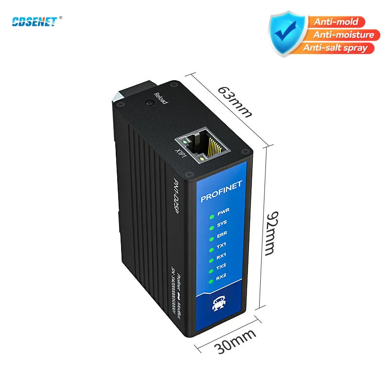 Profinet til Modbus-gateway med modelvalg