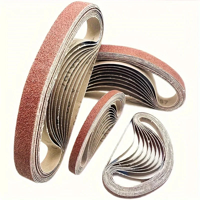 20 × 520 mm Sanding Belts, 10 Pack