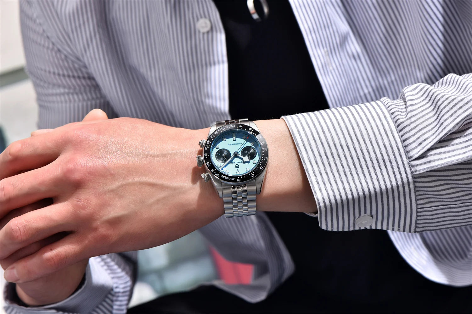 Pagani Design BB Panda kronograf ur i rustfrit stål 100M