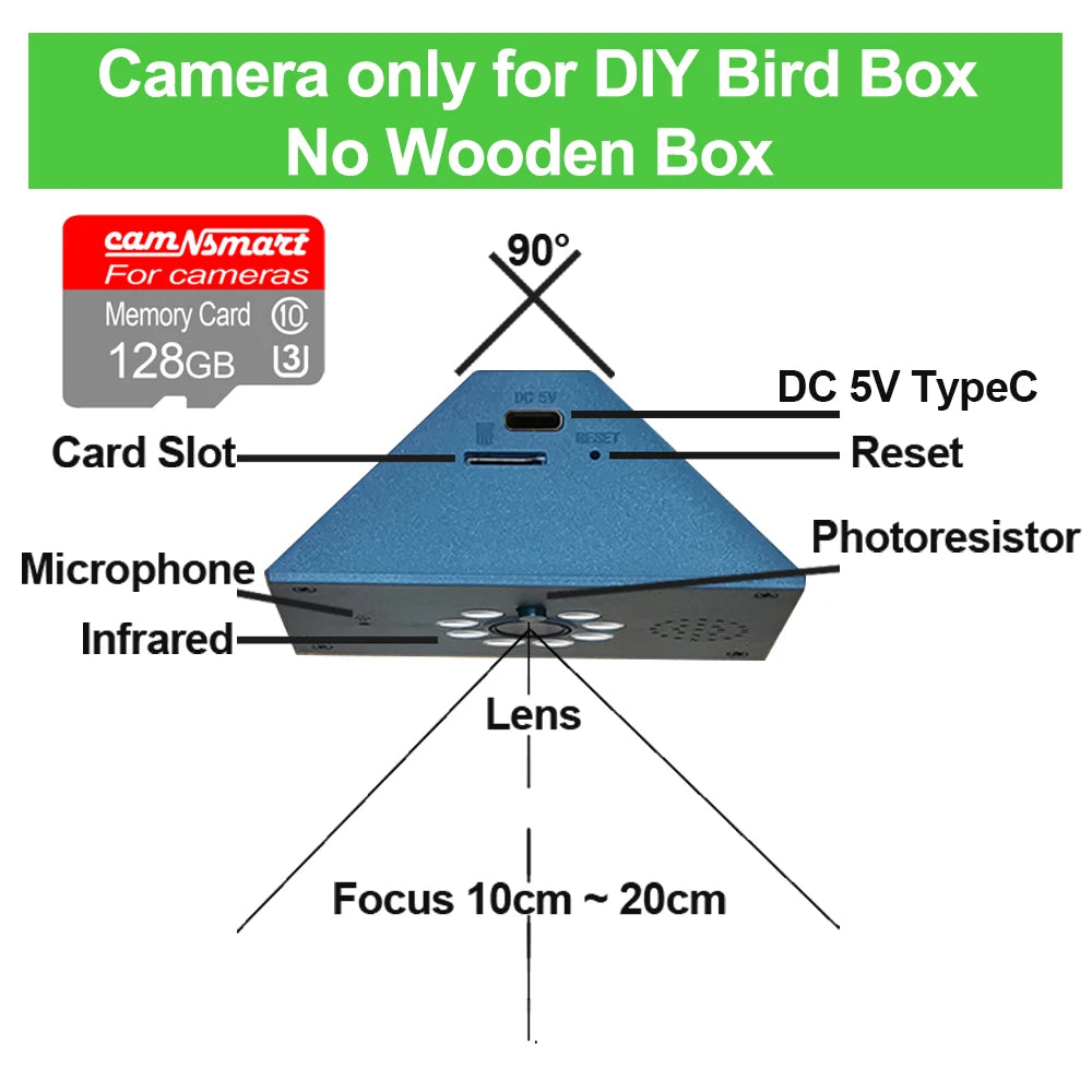 Wi-Fi Birdhouse Camera - Card Options