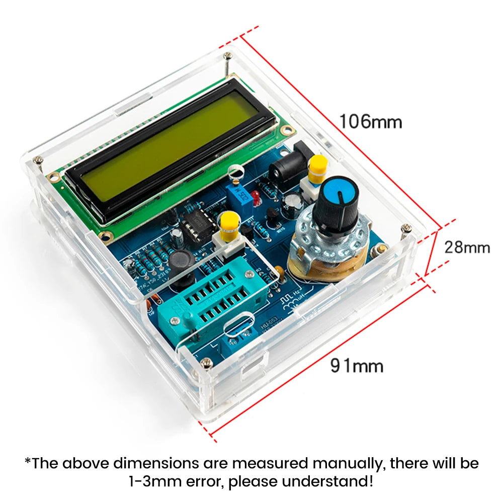 LCD-kapacitans-, induktans- och frekvensmätare DIY-kit