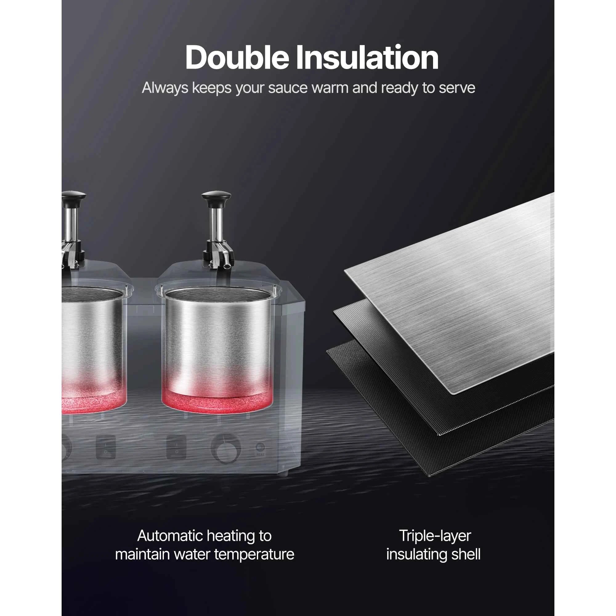 Electric Cheese Dispenser with Double Pumps 2.4L