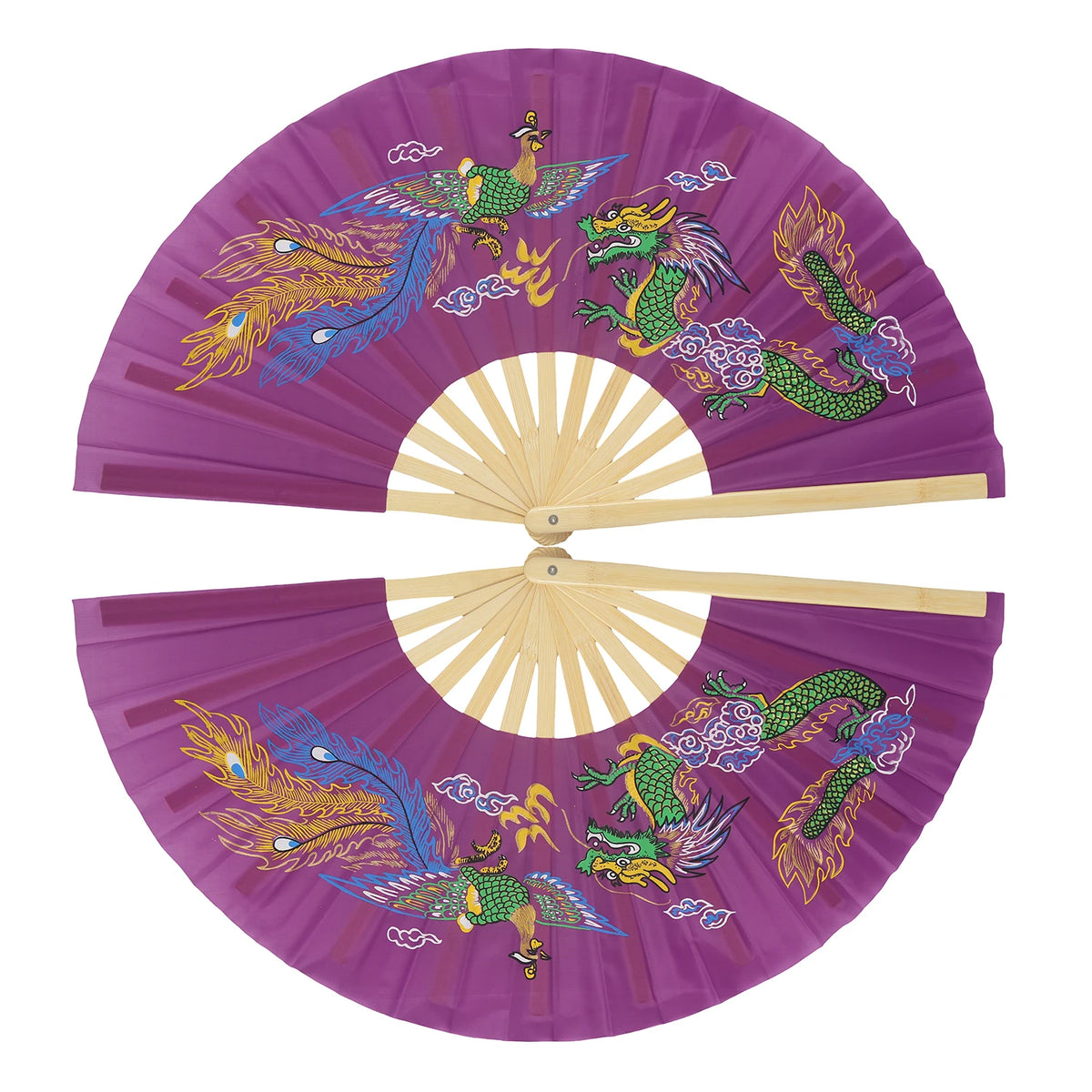 Tai Chi Performance Fans, Left-and-Right Pair