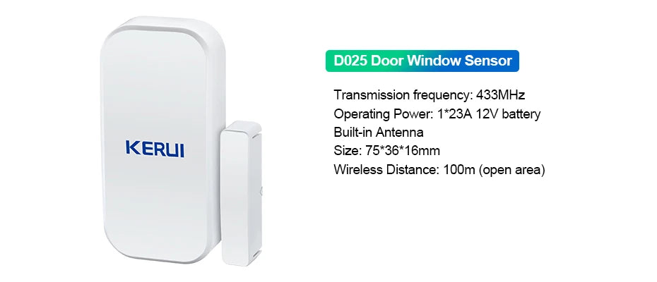 KERUI 433MHZ GSM+WiFi Heimalarm Kommt mit Tuya Smart Anti-Diebstahl Alarme Alarm System Kits Integrierte Batterie Sirene PIR Sensor