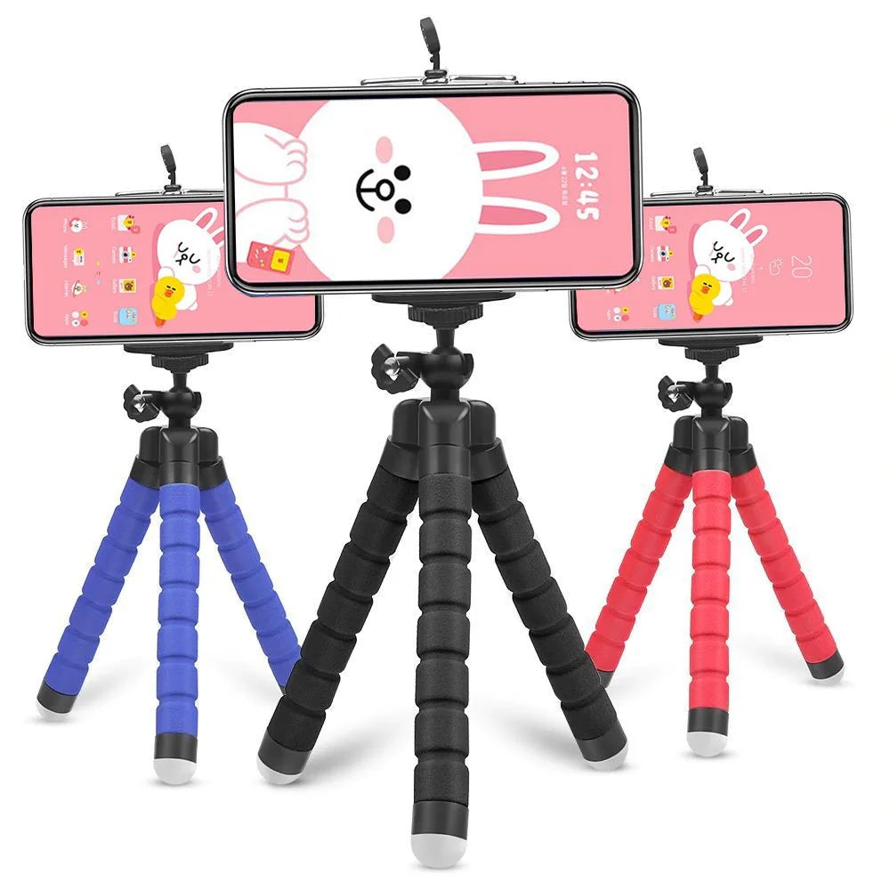Flexible Mini Phone Tripod with Clip & Ball Head