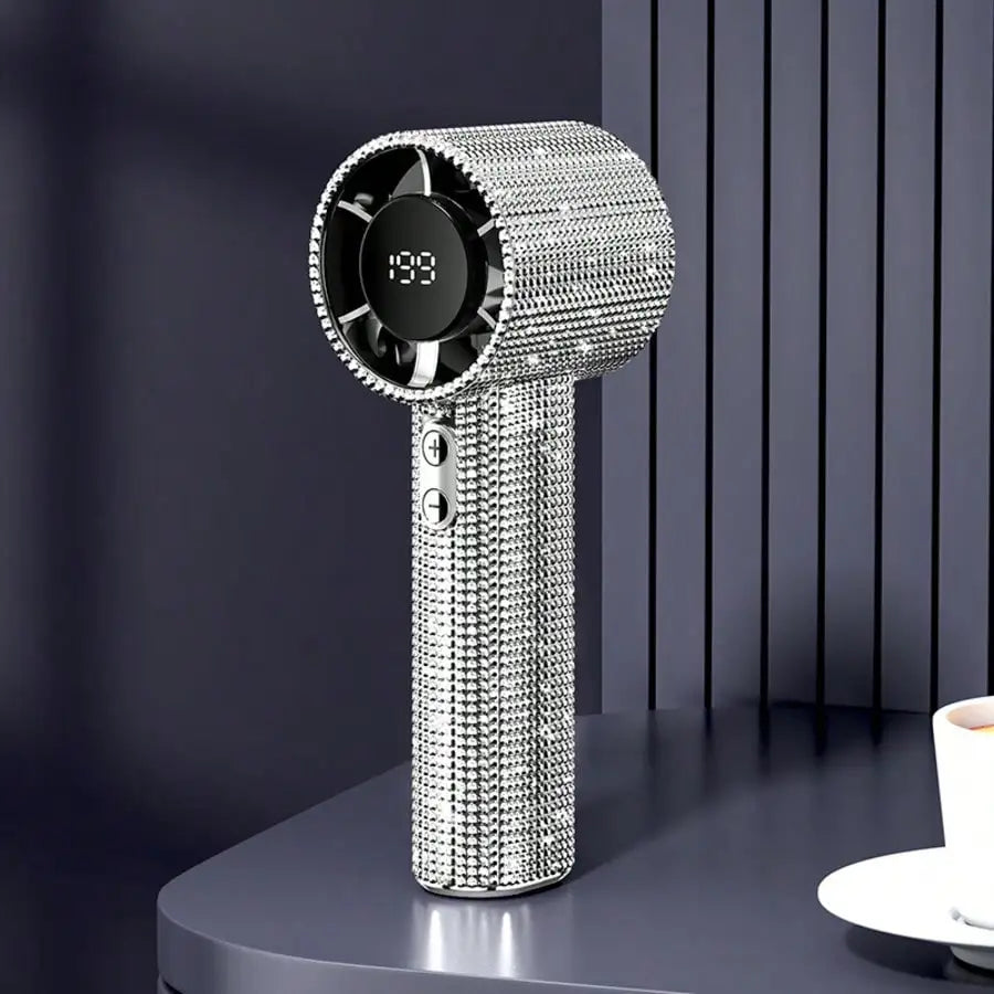 Mini USB-C Rechargeable Handheld Fan with Quiet Turbo Airflow