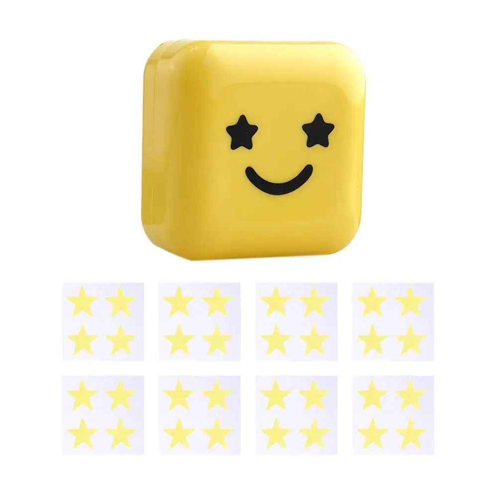 Blue & Yellow Stars Hydrocolloid Acne Patches with Mirror Storage Box