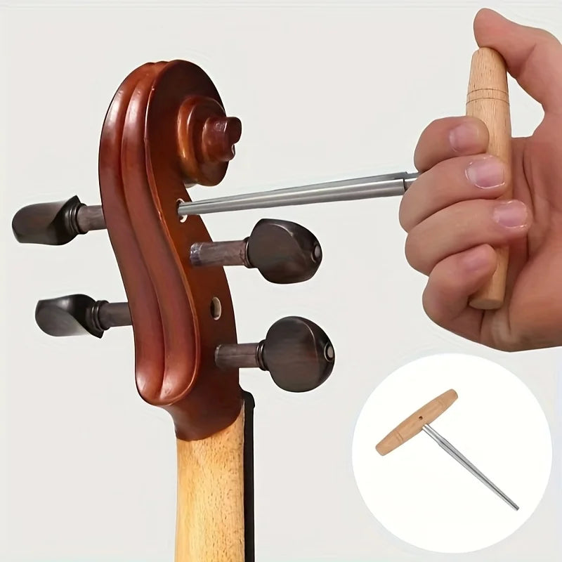  Violin peg hole reamer met houten handvat