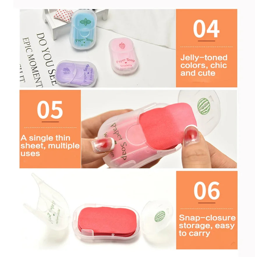 Portable Hand Soap Sheets, 50-Sheet Box