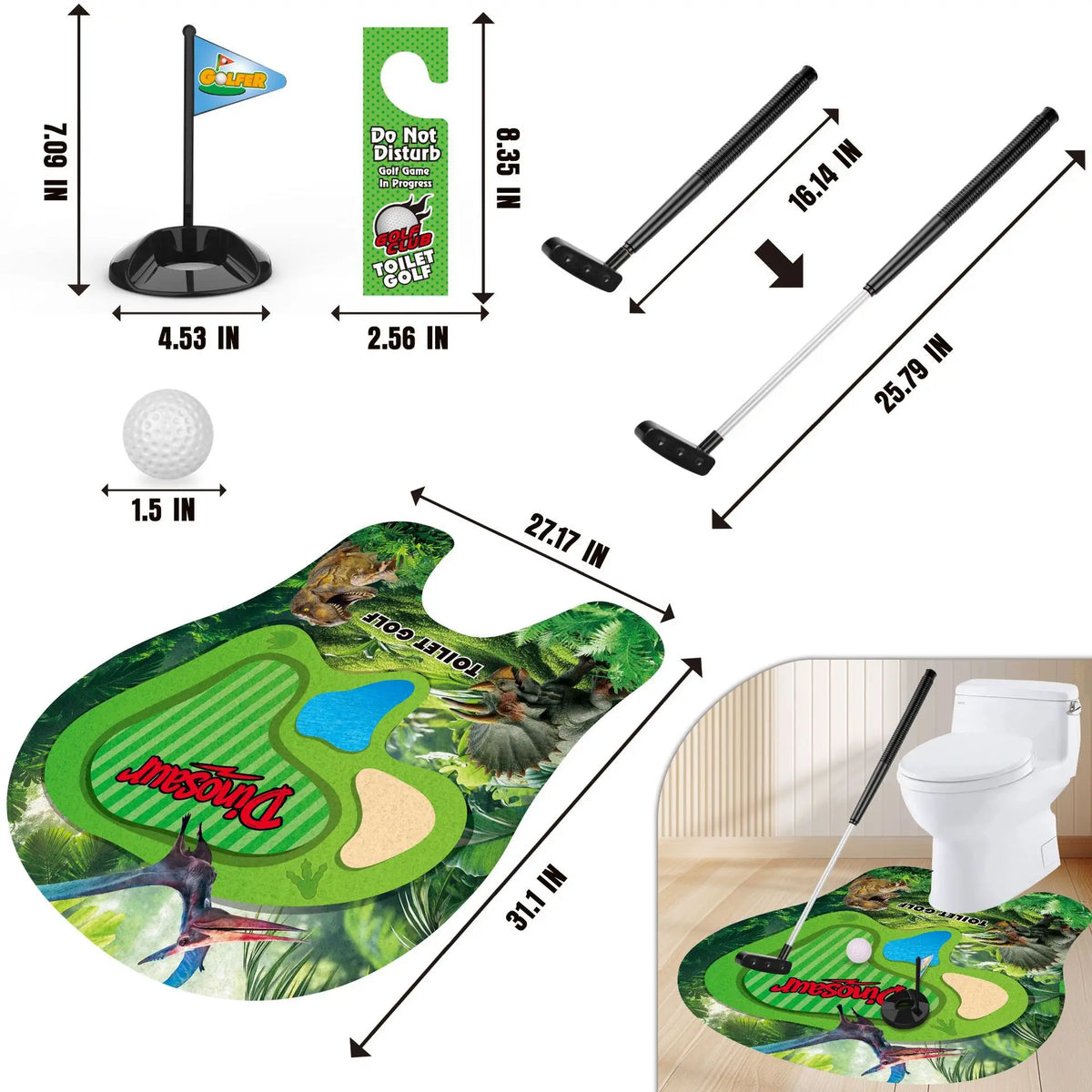 Toiletten-Golf-Simulator-Spielset