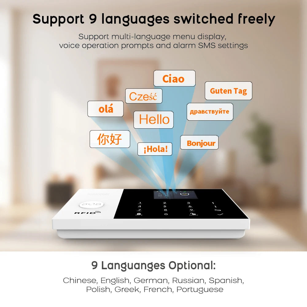 WIFI GSM Alarm System Tuya Smart Life APP Home Smart Security Protection Wireless Security Alarm House System with ALexa 