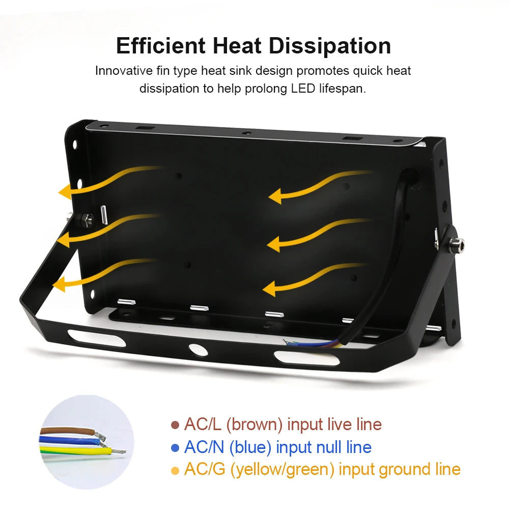 50W 100W 150W Led Flood Light IP65 Waterproof AC 220V Outdoor Floodlight Spotlight LED Reflector Street Lamp Wall Flood Lights 