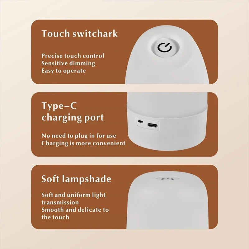 Rechargeable 16-Colour Touch Night Light