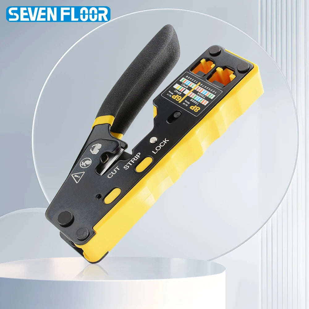 Pass-Through RJ45 Crimping Tool for Ethernet Cables