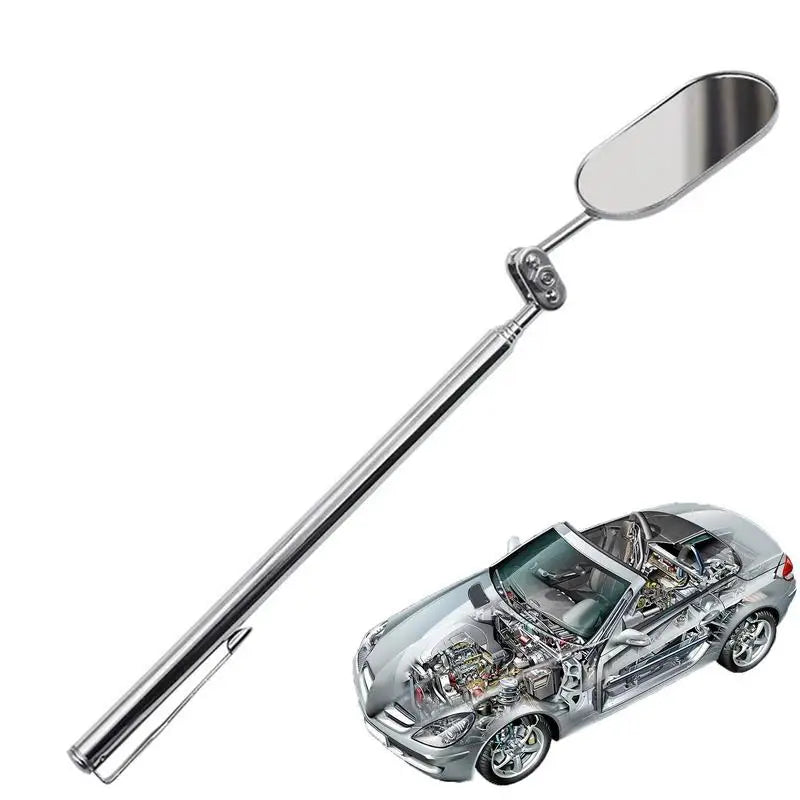 Telescopic Inspection Mirror with Adjustable Head