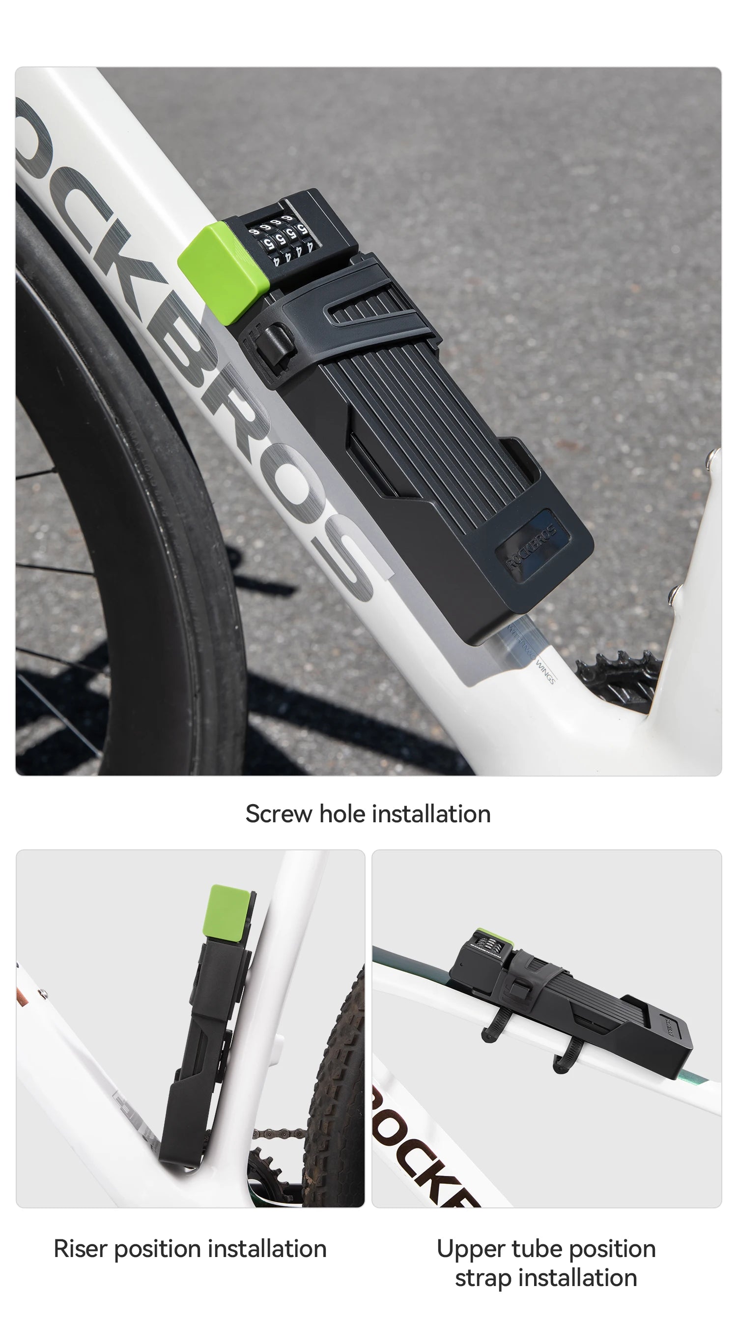 Folding Bike Combination Lock with Alloy Steel Body