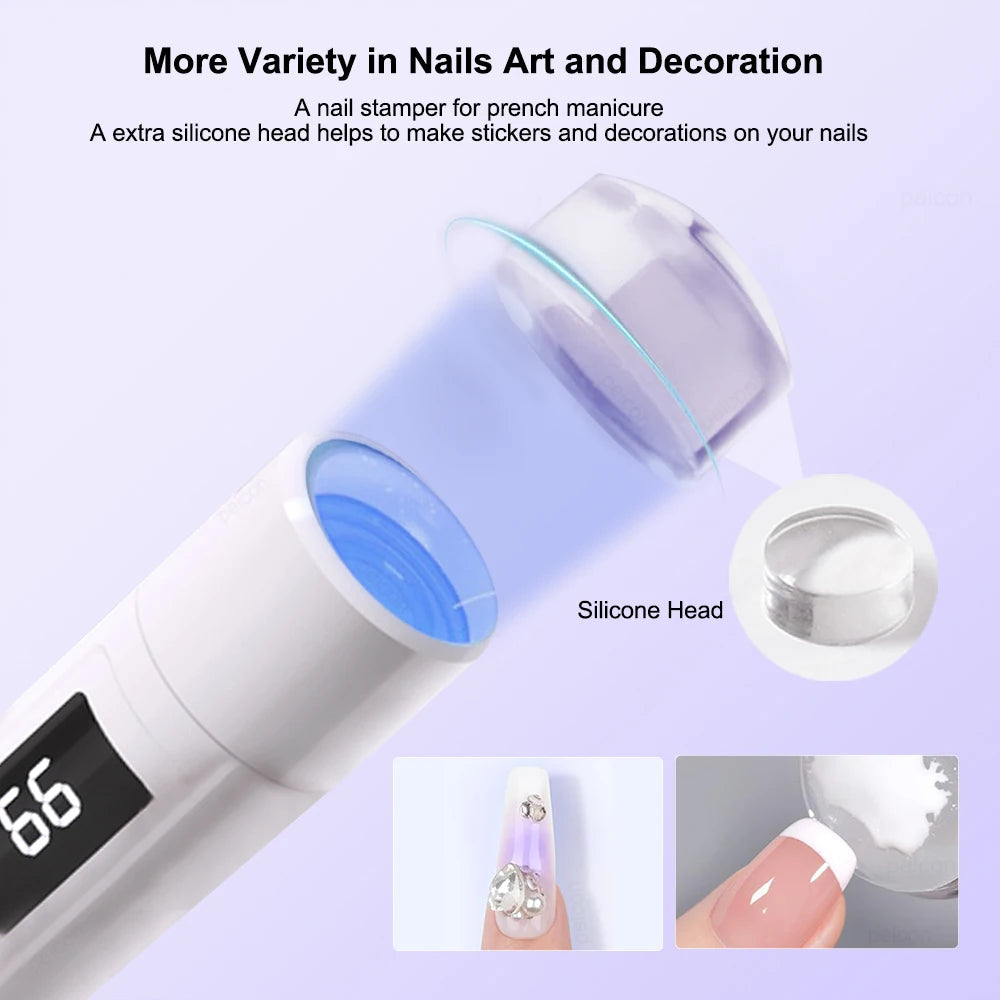 UV LED Nail Lamp Mini UV Nail Lamp for Manicure Portable Nail Dryer Stand Lamp Professional Ultraviolet Mini Nails Drying Light 