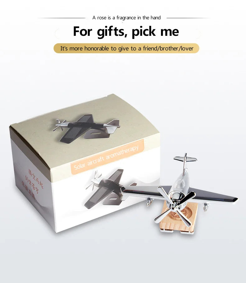 Car interior accessories solar airplane model center console decoration air freshener 