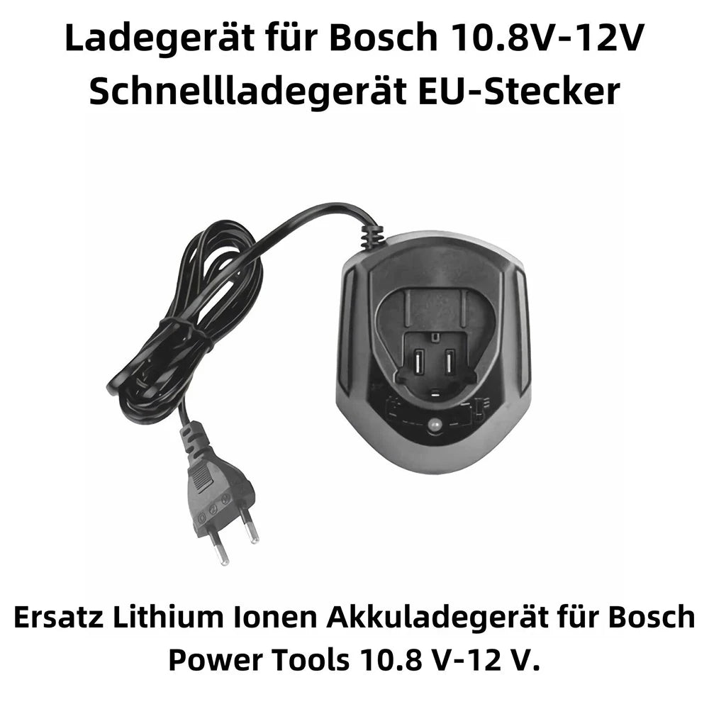 Charger for Bosch 10.8V / 12V Li-Ion Batteries
