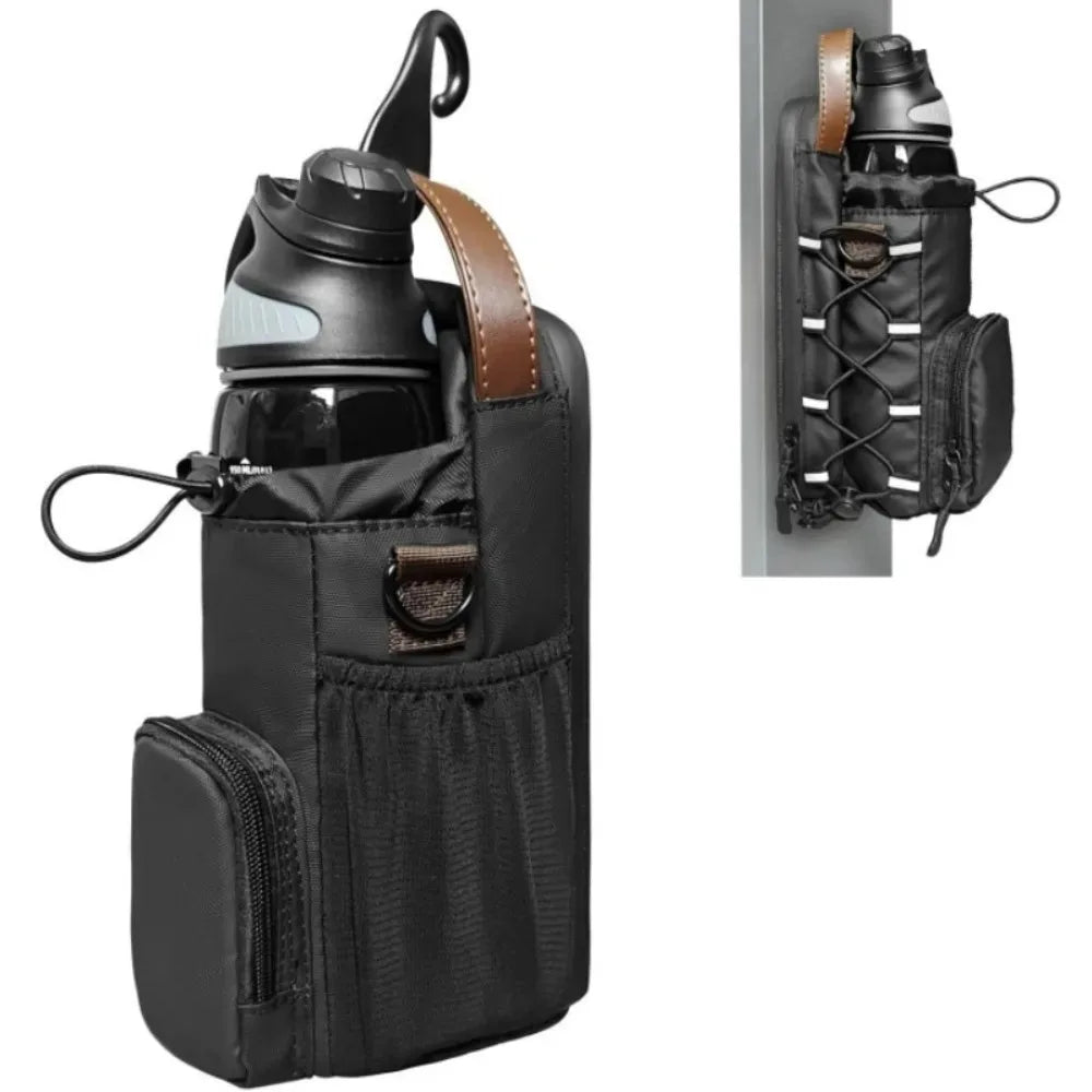 Magnetic Gym Bag with Phone Pocket and Water Bottle Pouch