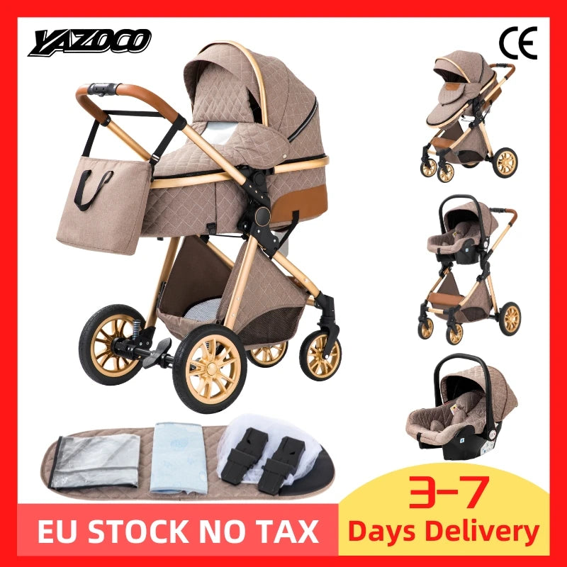 Newest 3‑in‑1 Baby Stroller Portable Travel Carriage