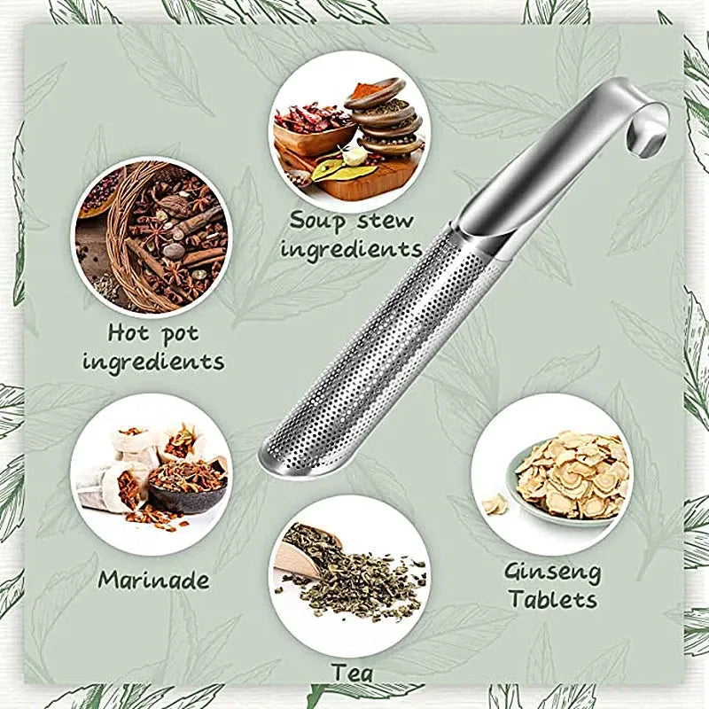 Stainless-Steel Tube Tea Infuser and Brush Options