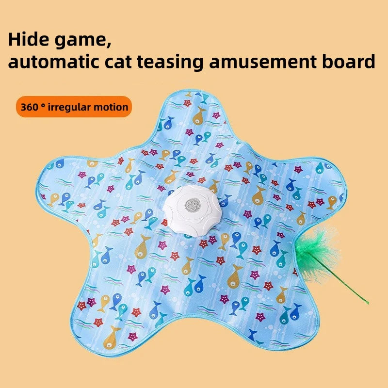 Concealed-Motion Interactive Cat Toy, Fish/Duck Options