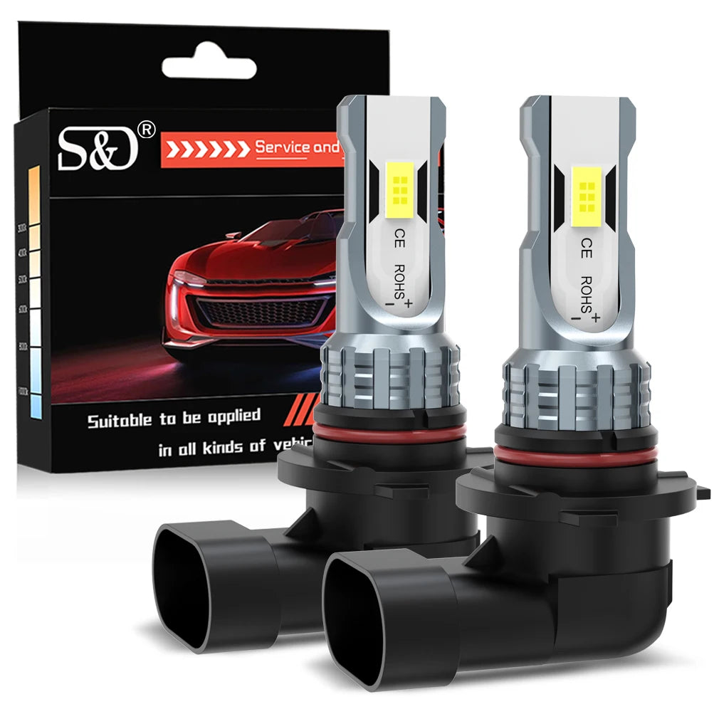 S&D 80W H8 H11 LED Canbus 9005 9006 Fog Light Bulbs Wireless 30000LM 6000K CSP LED Headlight Car Lamp for Car Driving Auto Lamp