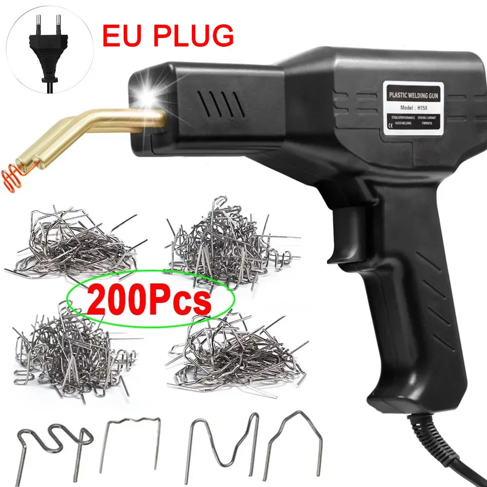 Plastic Welder Gun Welding Machine with Soldering Iron for PVC/Plastic Staple Repair, Car Bumper Repair Tools 