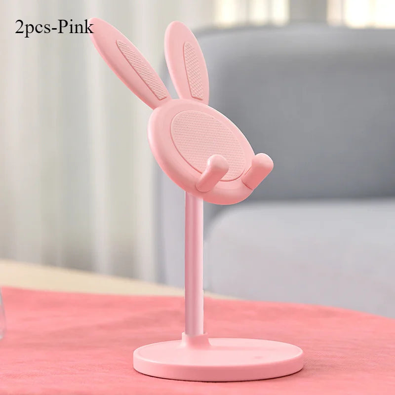 The cute Rabbit mobile phone stand desktop can lift and adjust the desktop phone accessories  phone stand  phone grip 