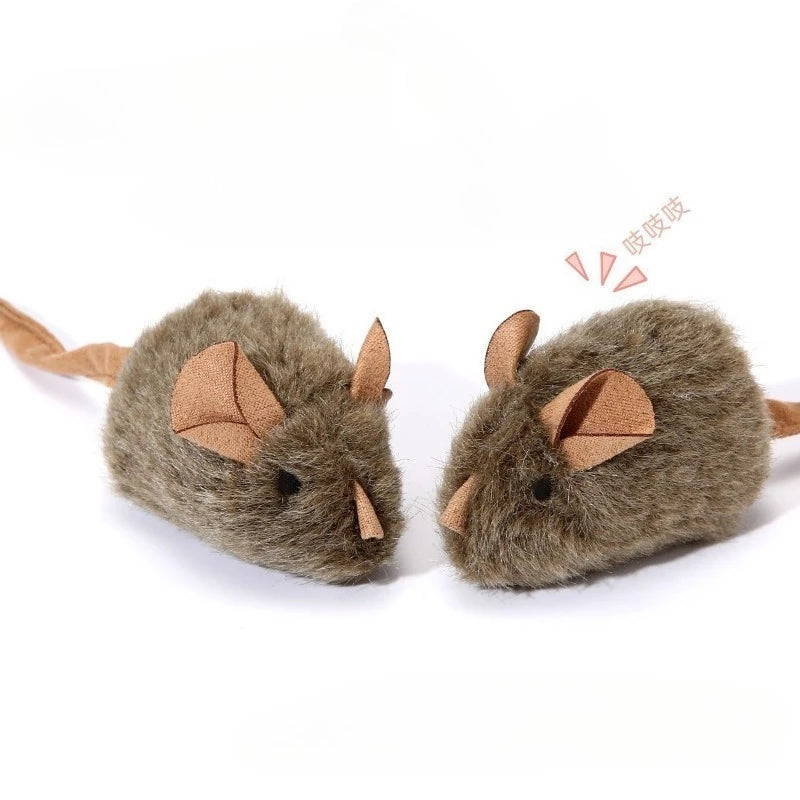 Sound-Activated Plush Mouse Cat Toy